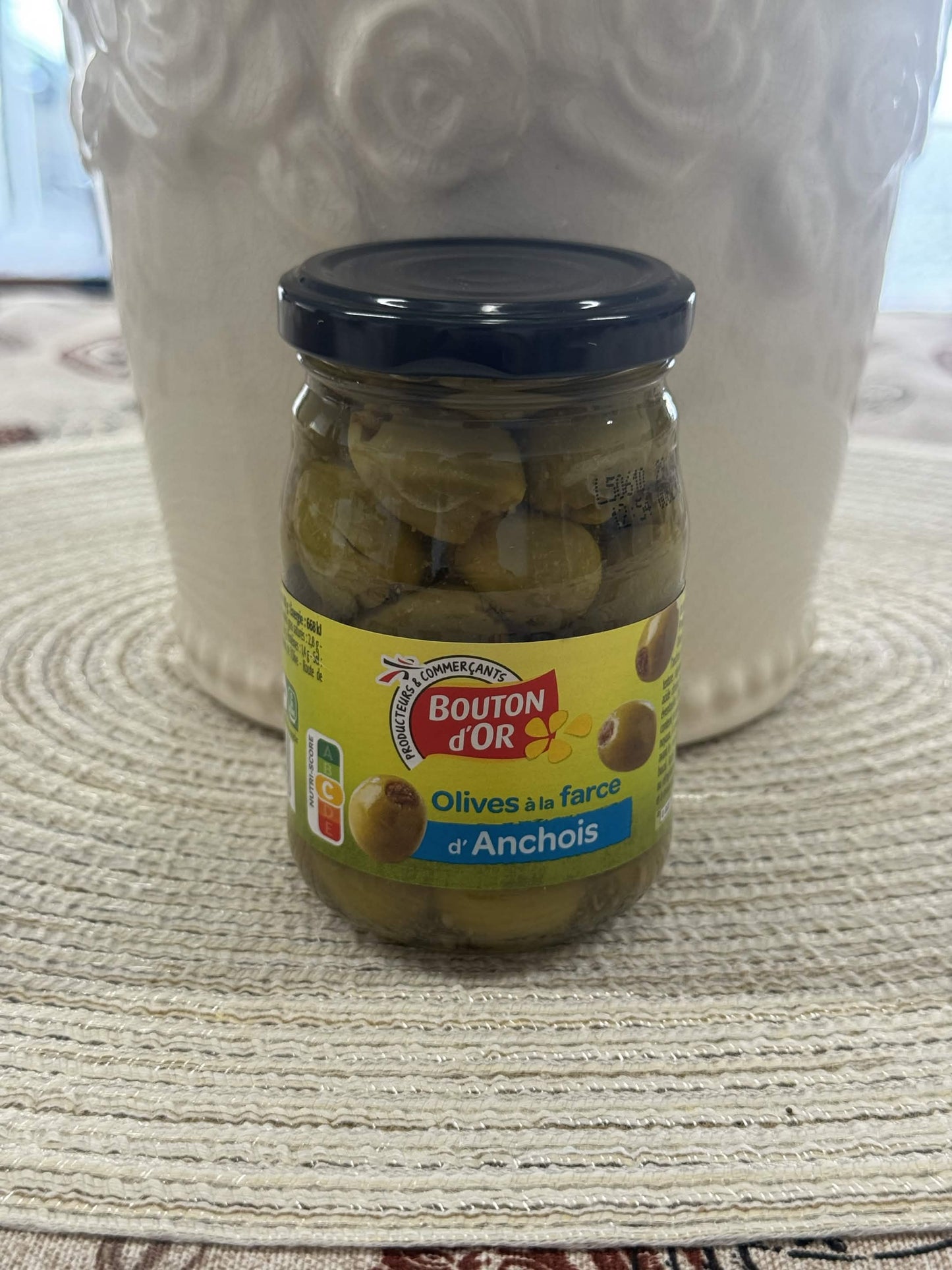 Bouton d'Or Francouzské zelené olivy plněné ančovičkovou pastou (Olives à la farce d'Anchois)