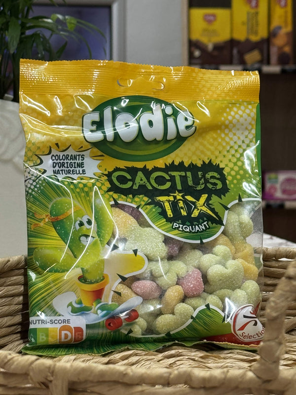 Elodie Cactus Tix Kyselouhelnaté ovocné želé bonbóny ve tvaru kaktusů (Bonbons gélifiés Cactus Tix Piquant)