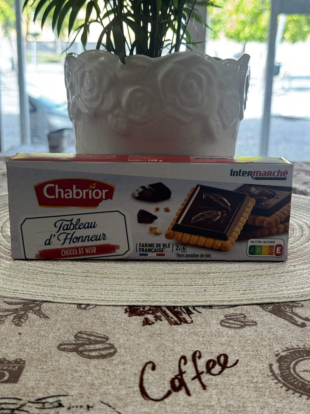 Chabrior Tableau d'Honneur Chocolat Noir – Maslové sušenky s tabulkou hořké čokolády (150 g)