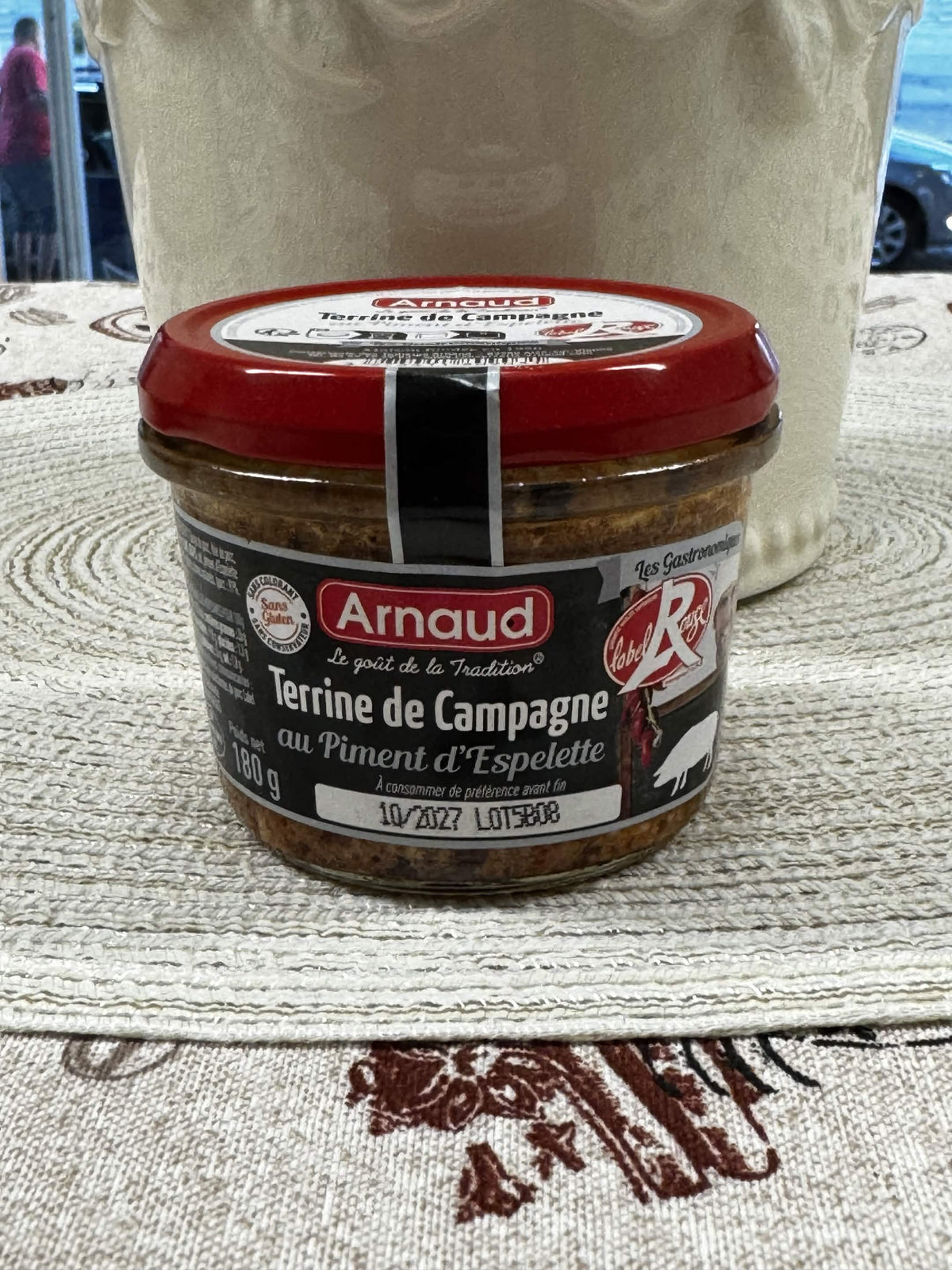 Arnaud Venkovská terina s papričkami Espelette (Terrine de Campagne au Piment d'Espelette) 180 g