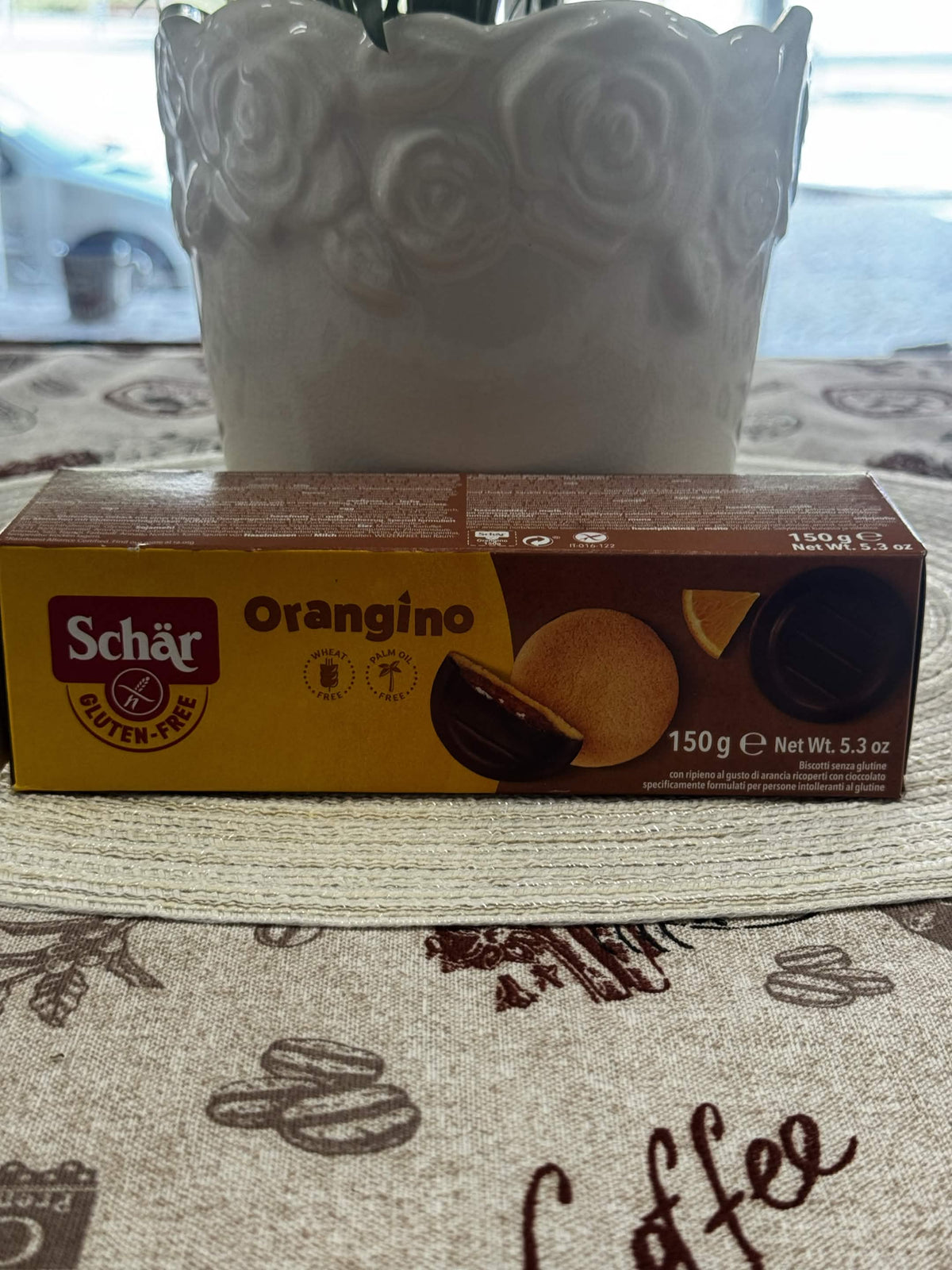Schär Bezlepkové piškoty s pomeračovou náplní v čokoládě (Orangino) 150 g