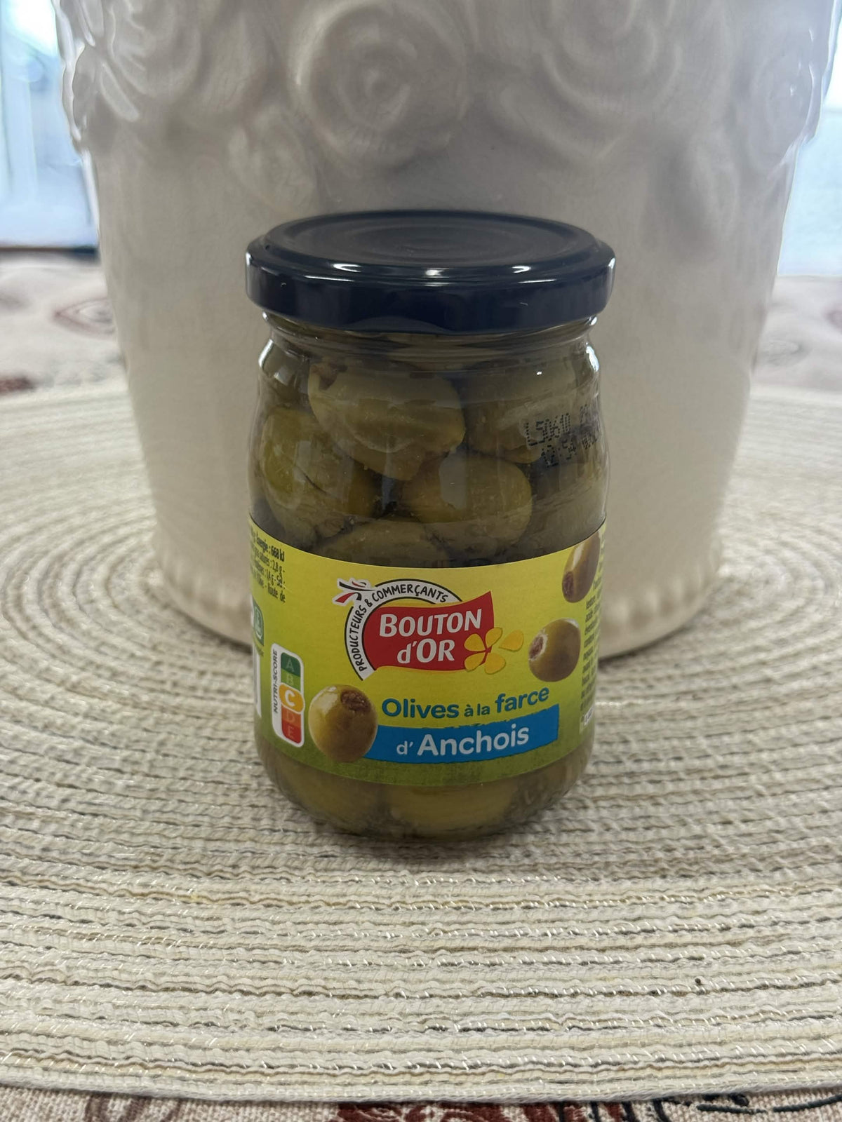 Bouton d'Or Francouzské zelené olivy plněné ančovičkovou pastou (Olives à la farce d'Anchois)
