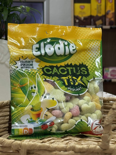 Elodie Cactus Tix Kyselouhelnaté ovocné želé bonbóny ve tvaru kaktusů (Bonbons gélifiés Cactus Tix Piquant)