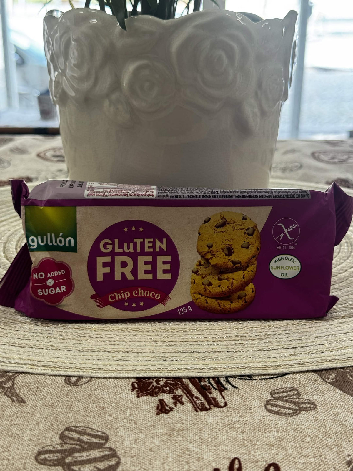 Gullón Bezlepkové sušenky s kousky čokolády bez přidaného cukru (Gluten Free Chip Choco No Added Sugar) 125 g