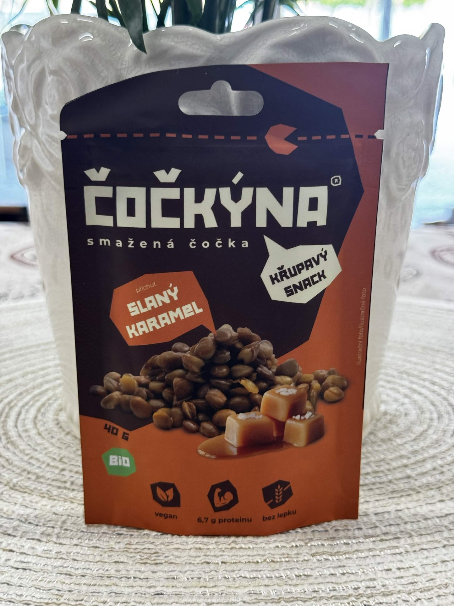 Čočkýna Smažená čočka – Slaný karamel BIO 40 g