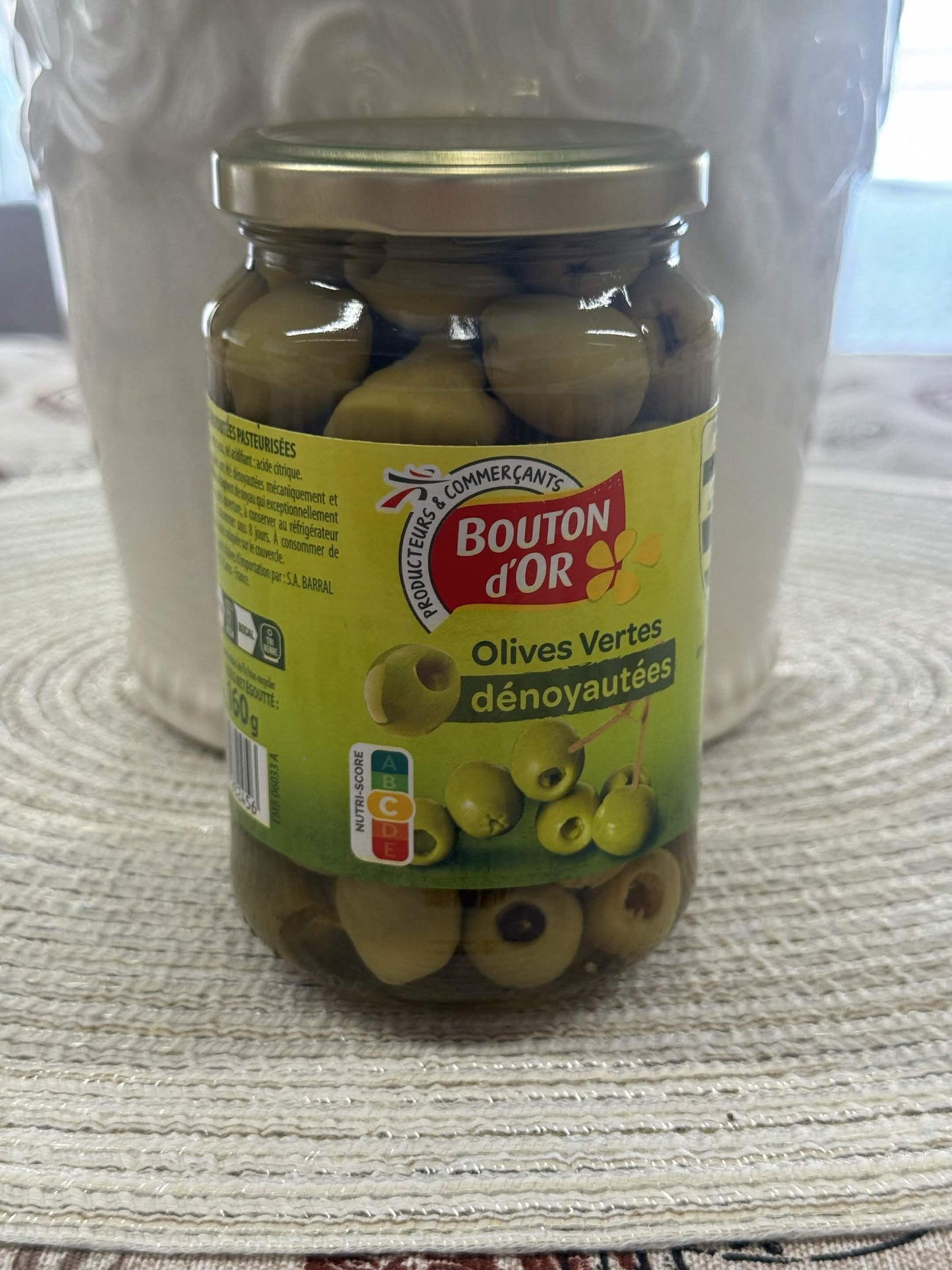 Bouton d'Or Francouzské zelené olivy vyk peckované (Olives Vertes dénoyautées) 160 g