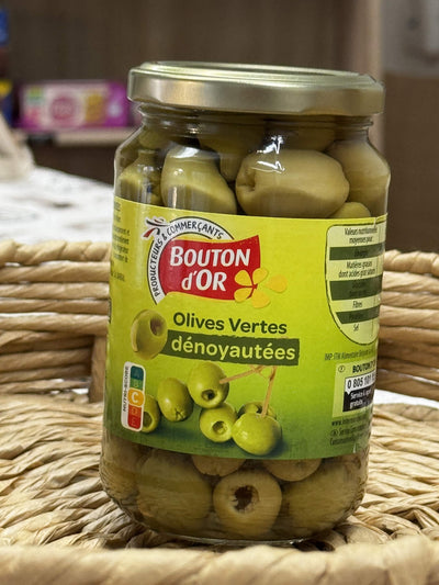 Bouton d'Or Francouzské zelené olivy vyk peckované (Olives Vertes dénoyautées) 160 g