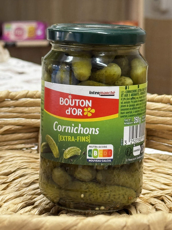 Bouton d'Or Francouzské nakládané okurky Cornichons extra tenké (Cornichons Extra-Fins)