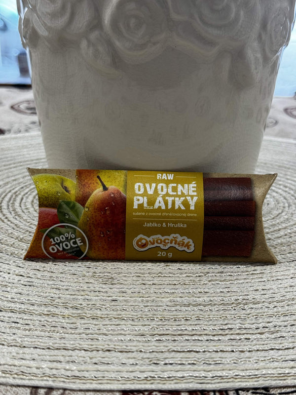 Ovocňák RAW Ovocné plátky Jablko & Hruška 20 g