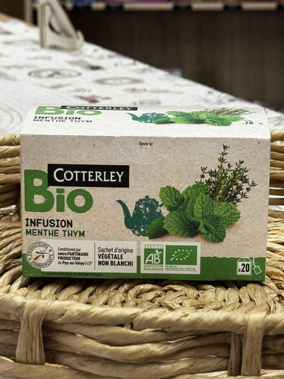 Cotterley Bio Infusion Menthe Thym – BIO Bylinný čaj máta a tymián (20 ks)