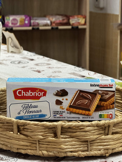 Chabrior Tableau d'Honneur Chocolat au Lait – Máslové sušenky s tabulkou mléčné čokolády (150 g)