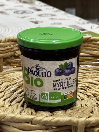 Paquito BIO Borůvkový džem s třtinovým cukrem (Confiture de Myrtille au sucre de canne)
