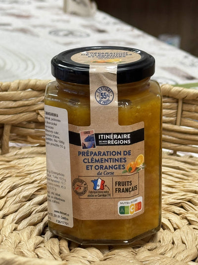 Itinéraire de nos Régions Korsická džemová směs z klementinek a pomerančů (Préparation de Clémentines et Oranges de Corse)