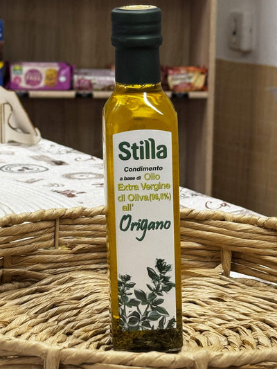 Stilla Extra panenský olivový olej s oreganem (Condimento a base di Olio Extra Vergine di Oliva all'Origano) 250 ml