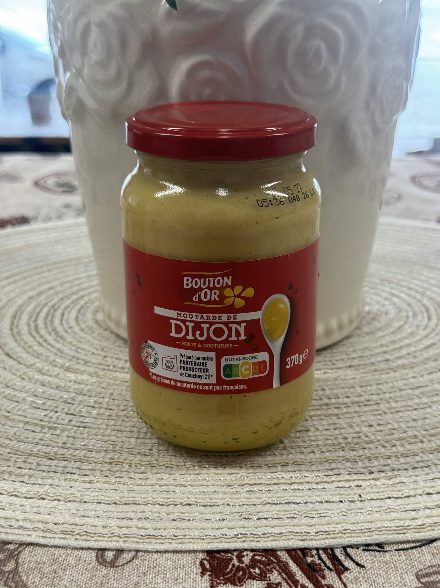 Bouton d'Or Francouzská plnotučná dijonská hořčice (Moutarde de Dijon - Forte & Onctueuse) 370 g