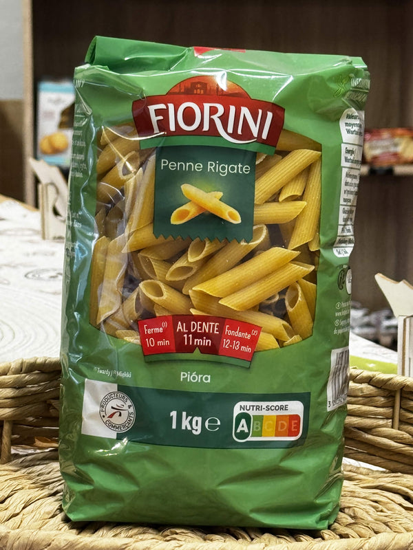 Fiorini Penne Rigate – Semolinové těstoviny trubičky (1 kg)