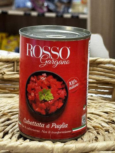 Rosso Gargano Krájená rajčata z Apulie (Cubettata di Puglia) 400 g