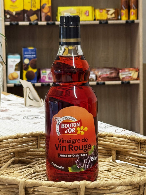 Bouton d'Or Francouzský ocet z červeného vína zrající v dubových sudech (Vinaigre de Vin Rouge) 75 cl