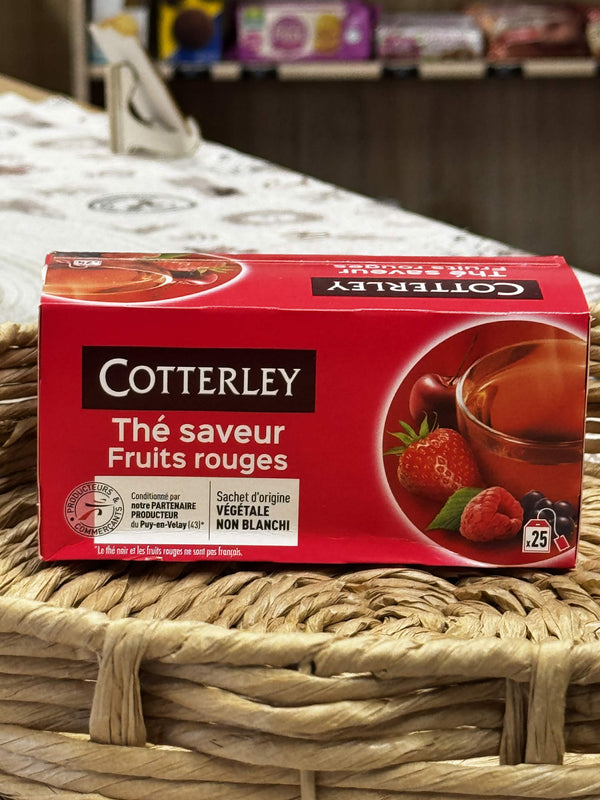 Cotterley Thé Saveur Fruits Rouges – Černý čaj s příchutí červeného ovoce (25 ks)