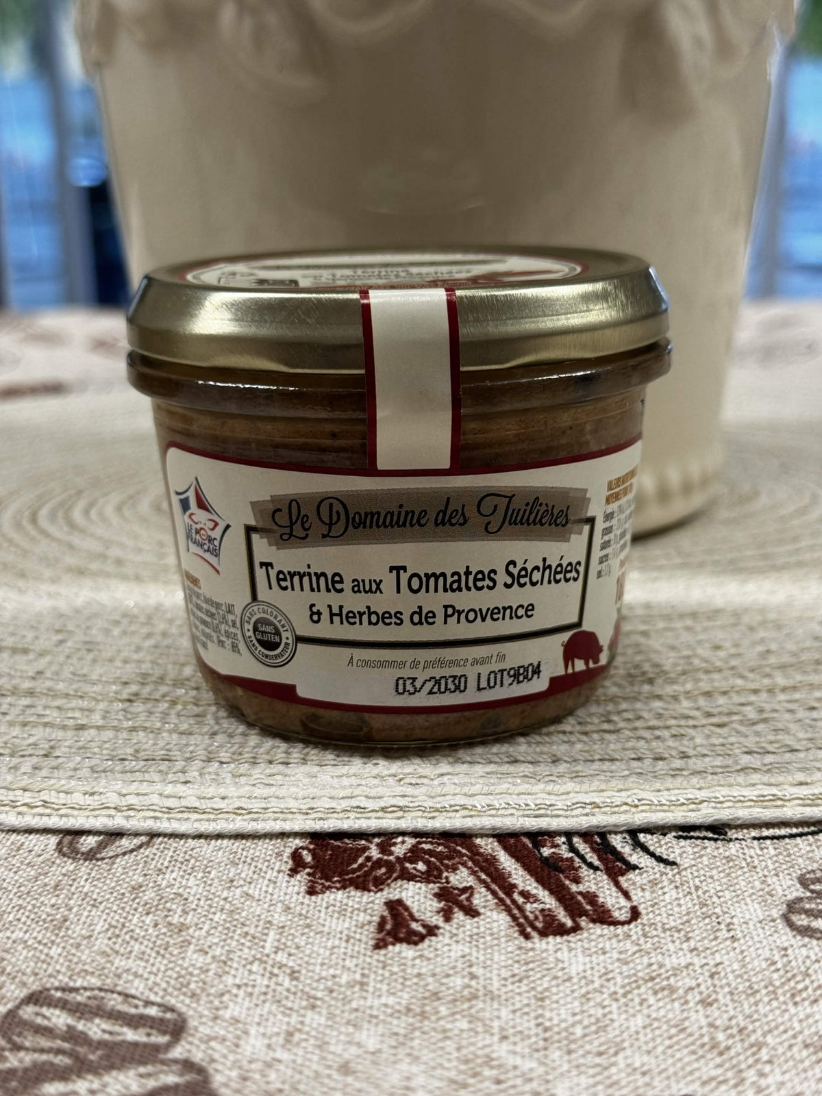 Le Domaine des Tuilières Terina se sušenými rajčaty a provensálským kořením (Terrine aux Tomates Séchées & Herbes de Provence) 180 g