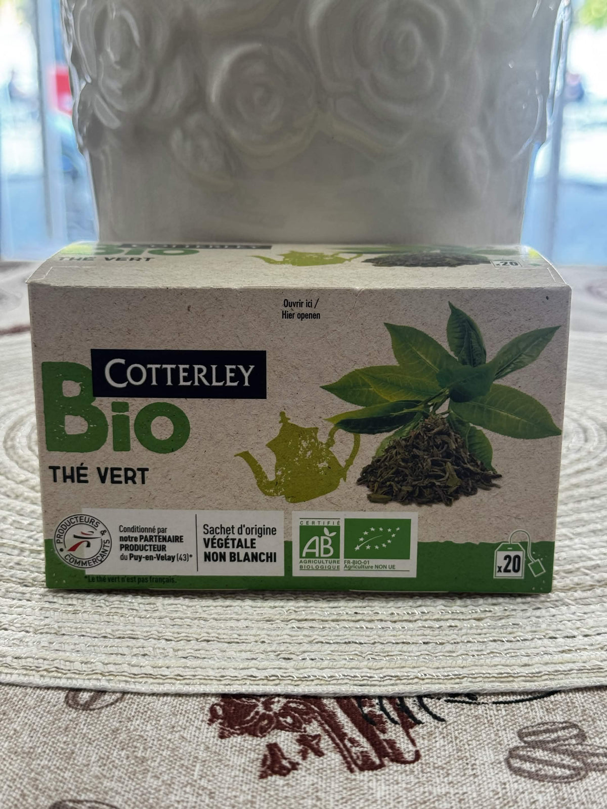 Cotterley Bio Thé Vert – BIO Zelený čaj (20 ks)
